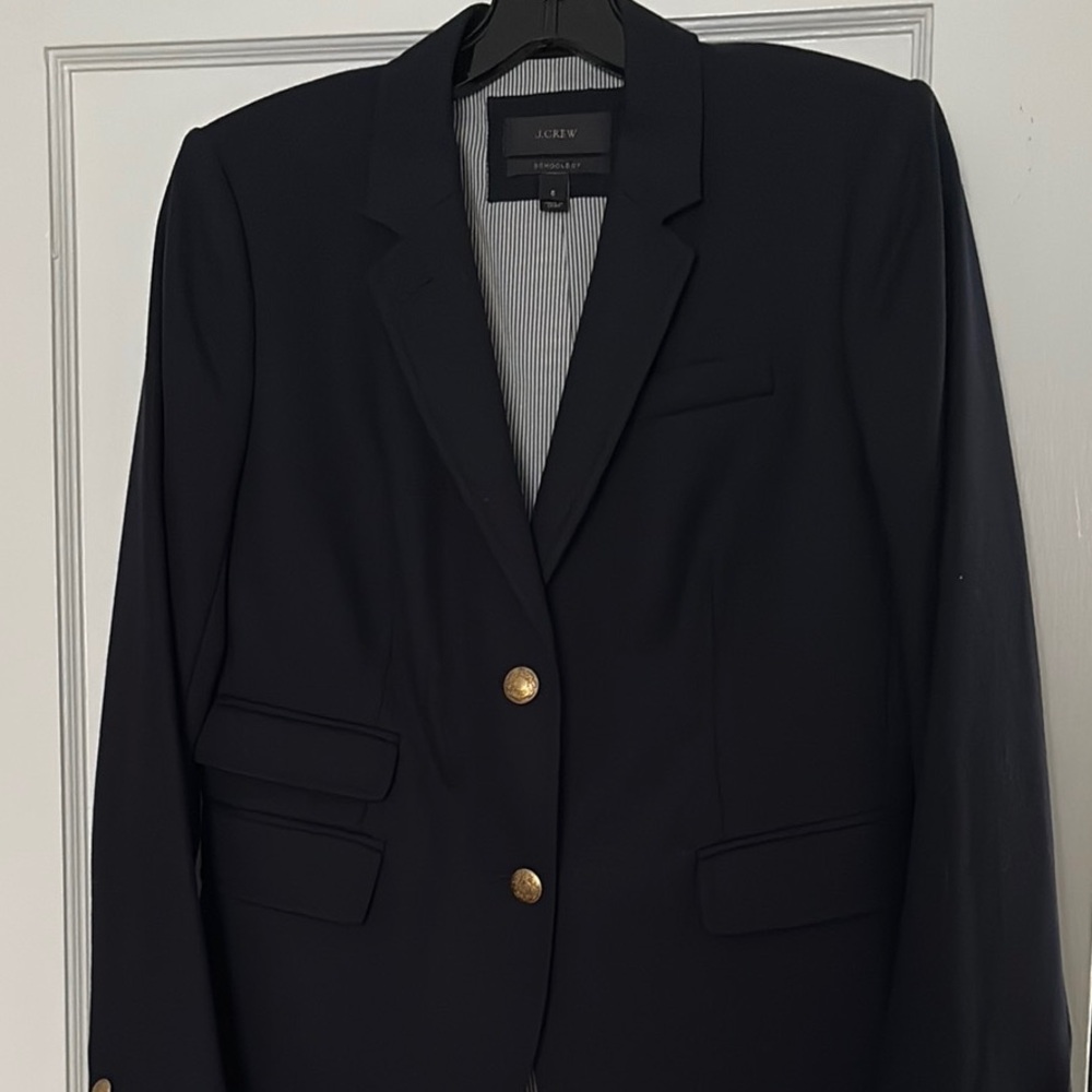 J. Crew Blue and Gold Blazer Tailored Suit Jacket